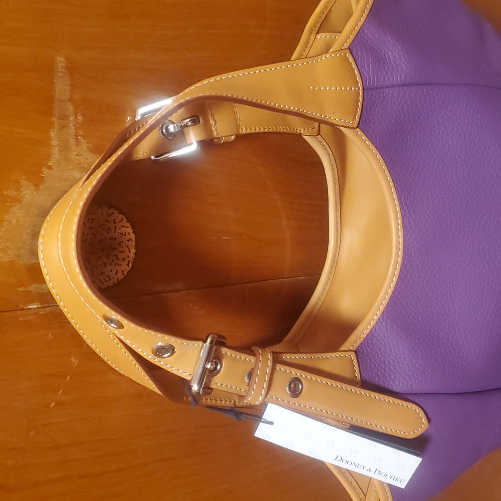 Dooney & Bourke Penelope Violet Leather Tote Bag Purse NWT - Picture 4 of 8